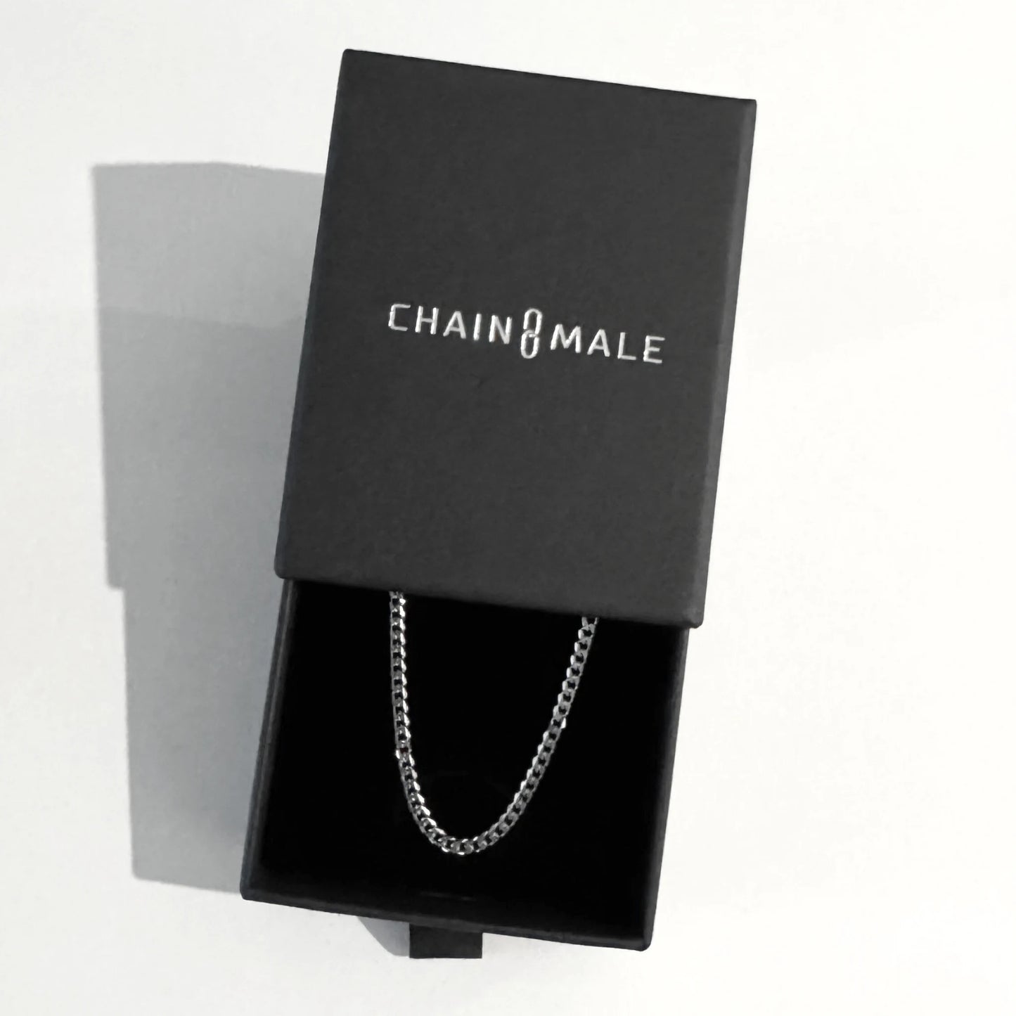 Silver 3mm Curb Chain Necklace