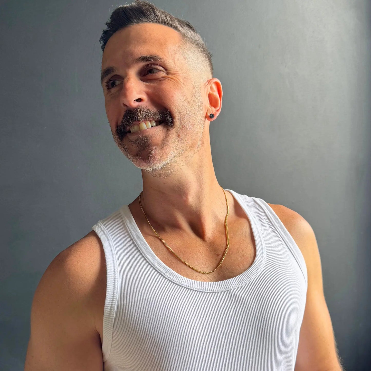 Gold 3mm Curb Chain Necklace