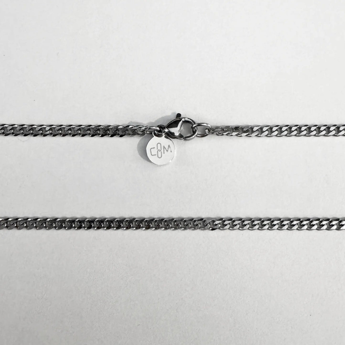 Silver 3mm Curb Chain Necklace