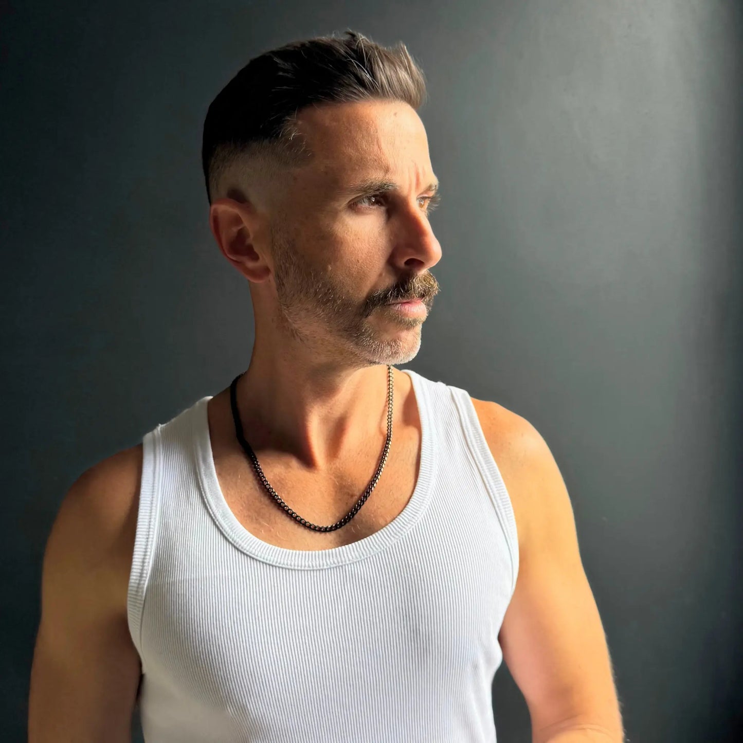 Black 5mm Curb Chain Necklace