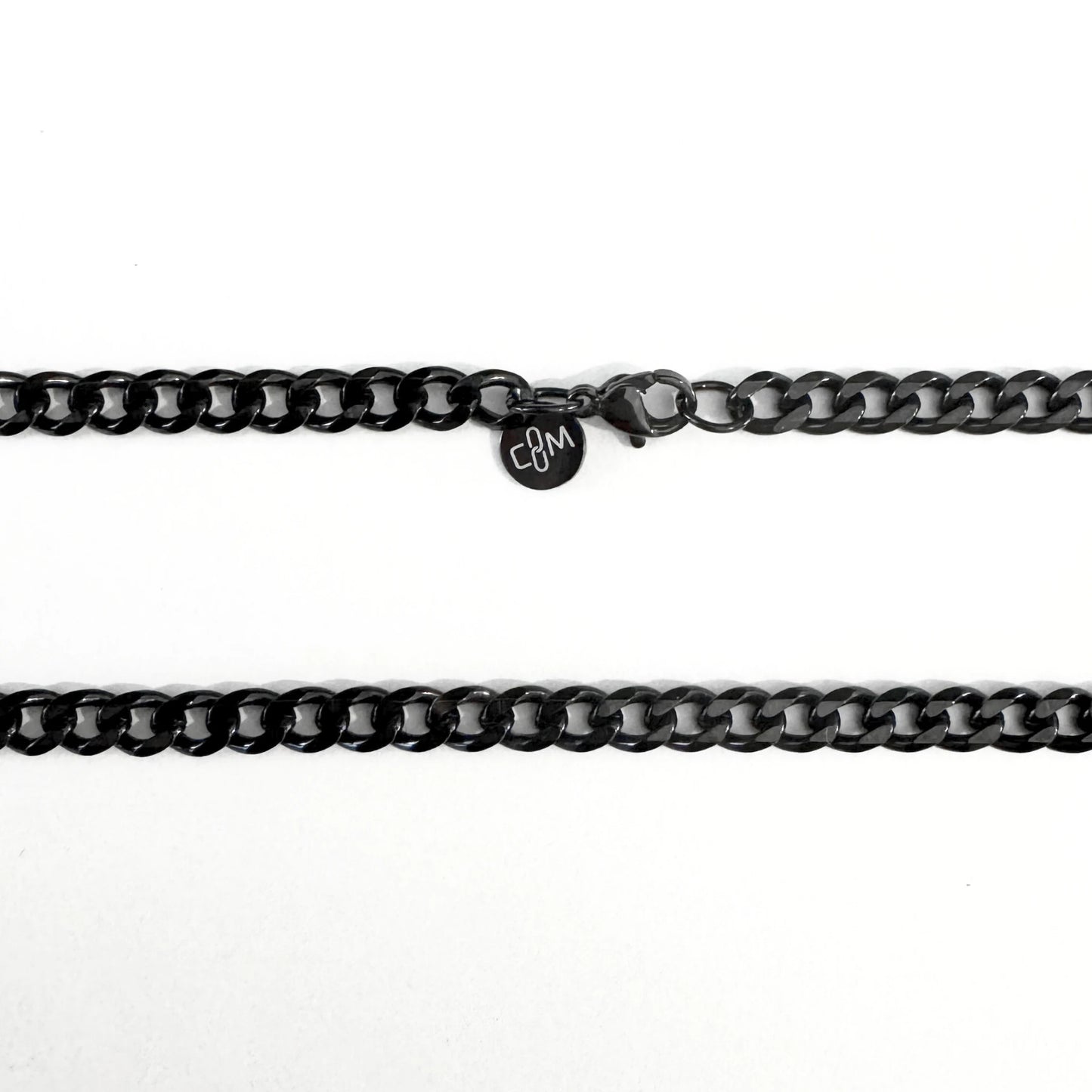 Black 5mm Curb Chain Necklace