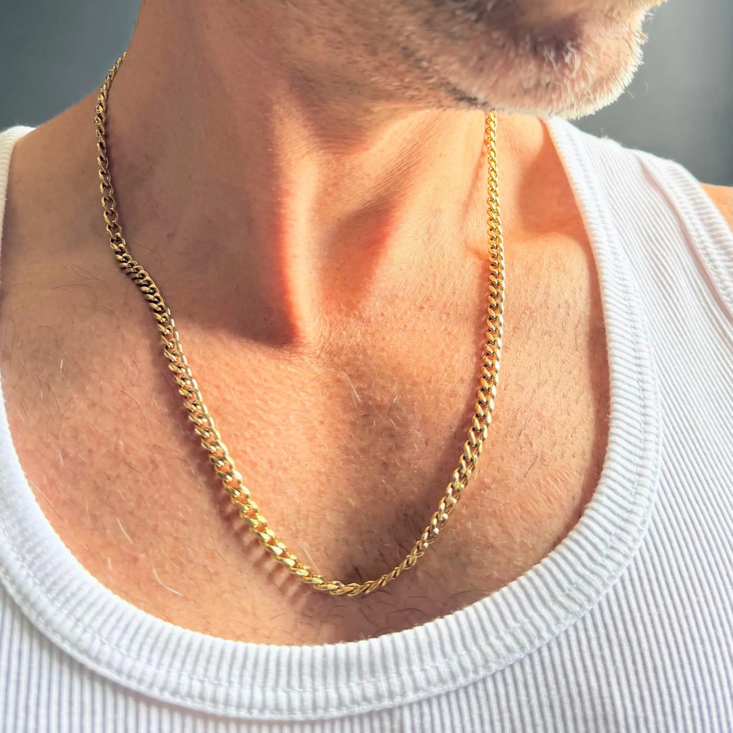Gold 5mm Curb Chain Necklace