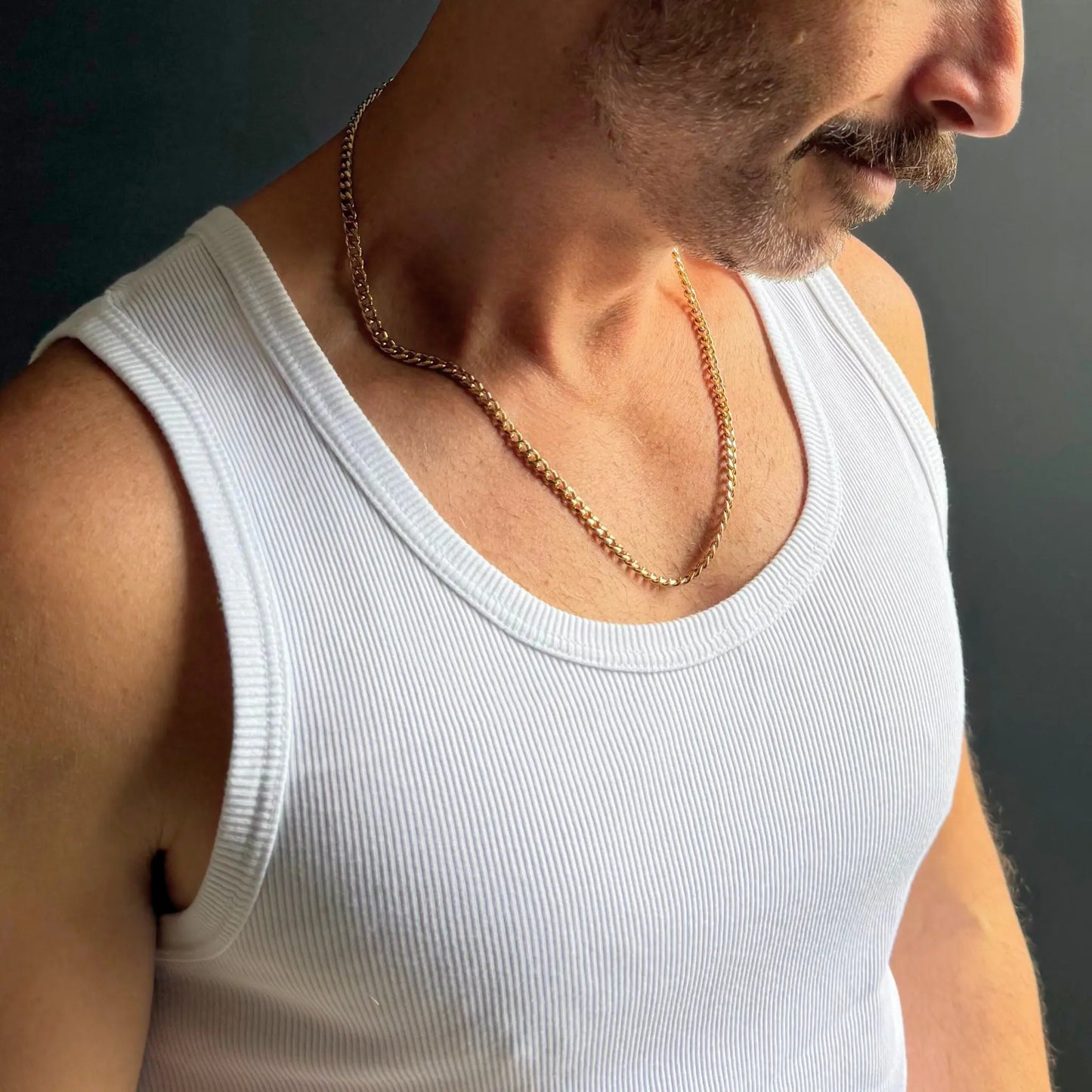 Gold 5mm Curb Chain Necklace