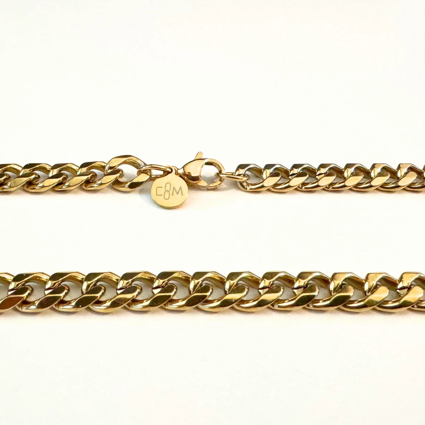 Gold 7mm Curb Chain Necklace