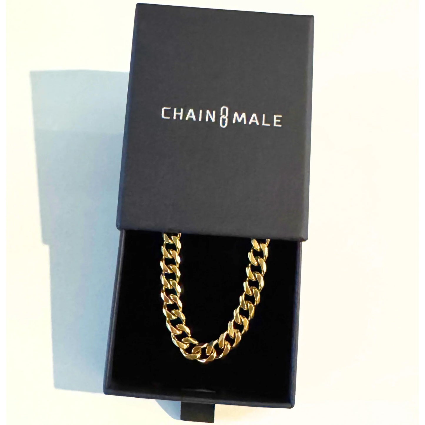 Gold 7mm Curb Chain Necklace