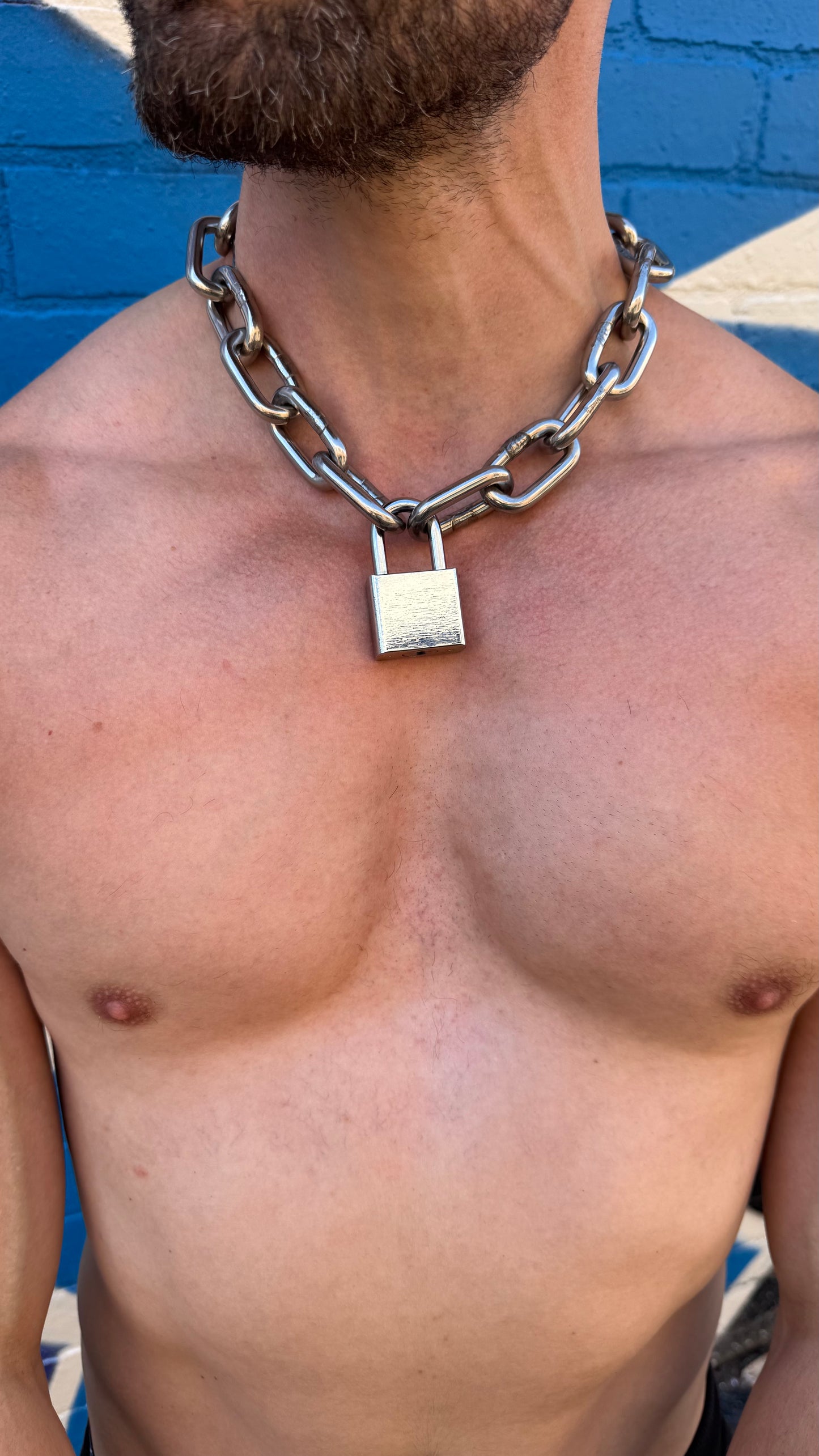 Men's Heavy Duty Padlock Chain Necklace