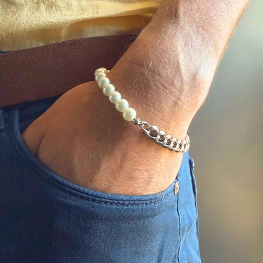 Pearl & Stainless Steel Bracelet