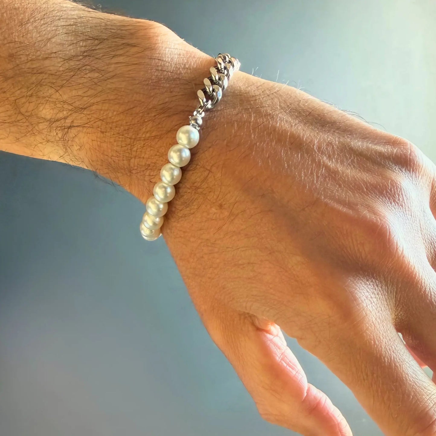 Pearl & Stainless Steel Bracelet
