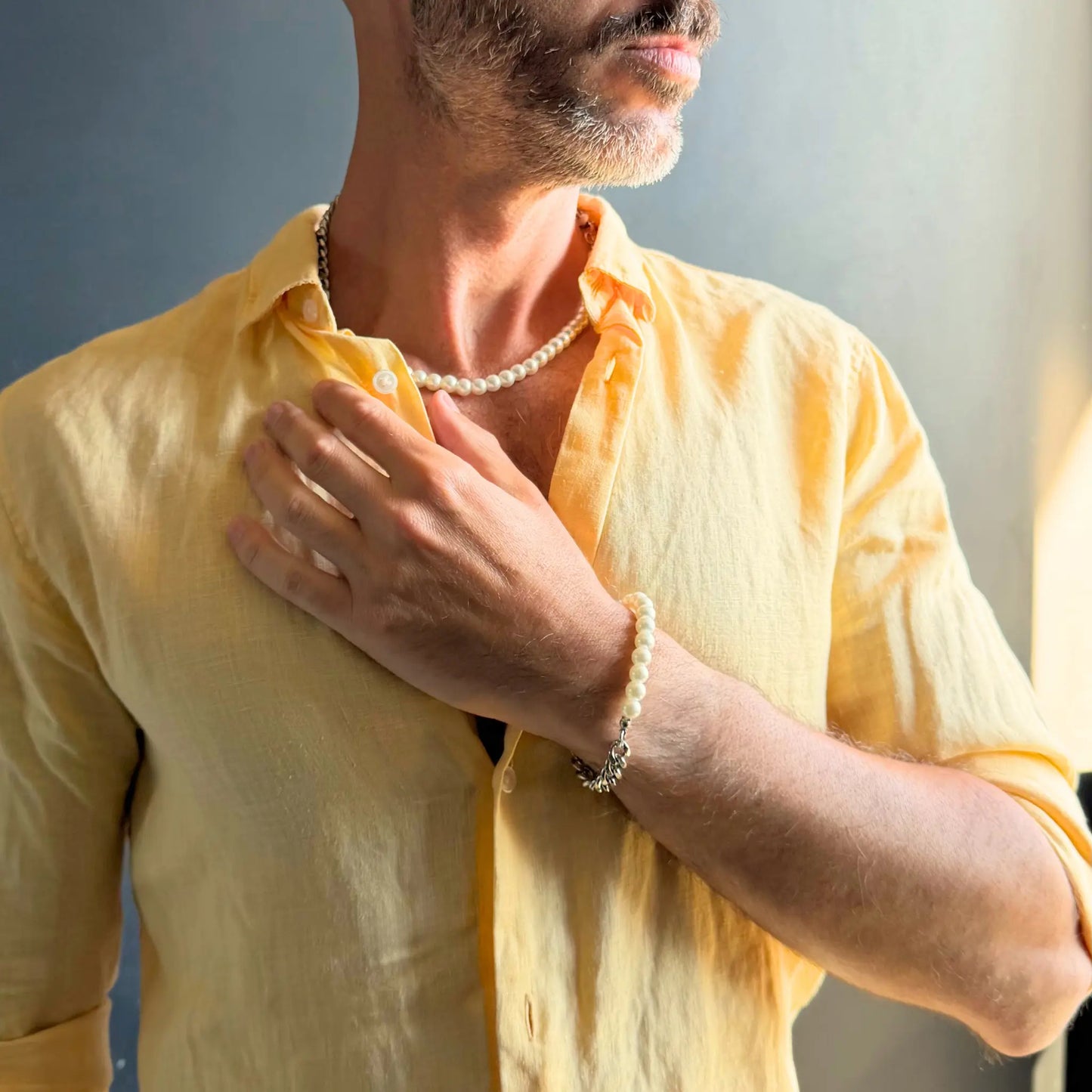 Pearl & Stainless Steel Bracelet