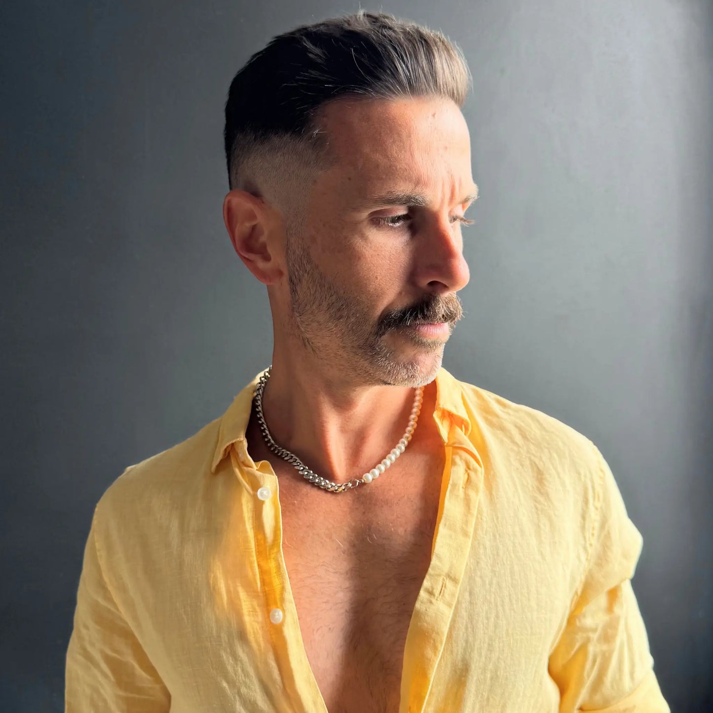 Pearl & Stainless Steel Necklace