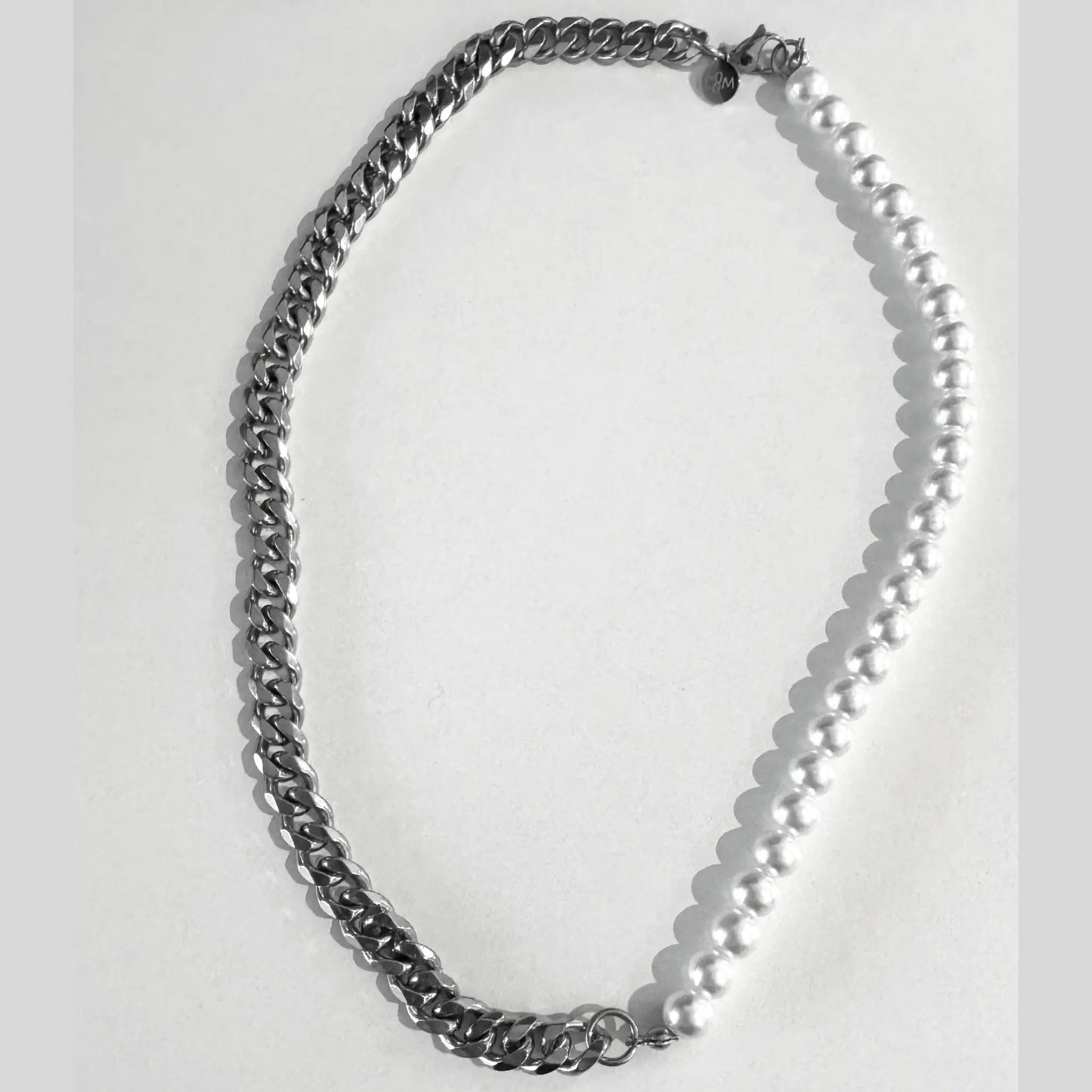 Pearl & Stainless Steel Necklace